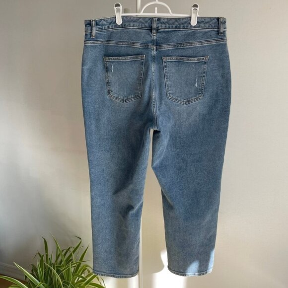 Joe Fresh + High Rise Straight Leg Medium Wash Jeans Denim Womens 16, 28' Inseam - Picture 2 of 16